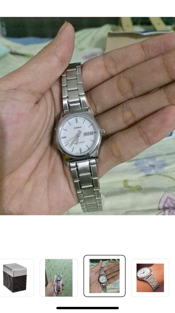 Women’s stainless steel analog wrist watch LTP-V006D-7B2UDF