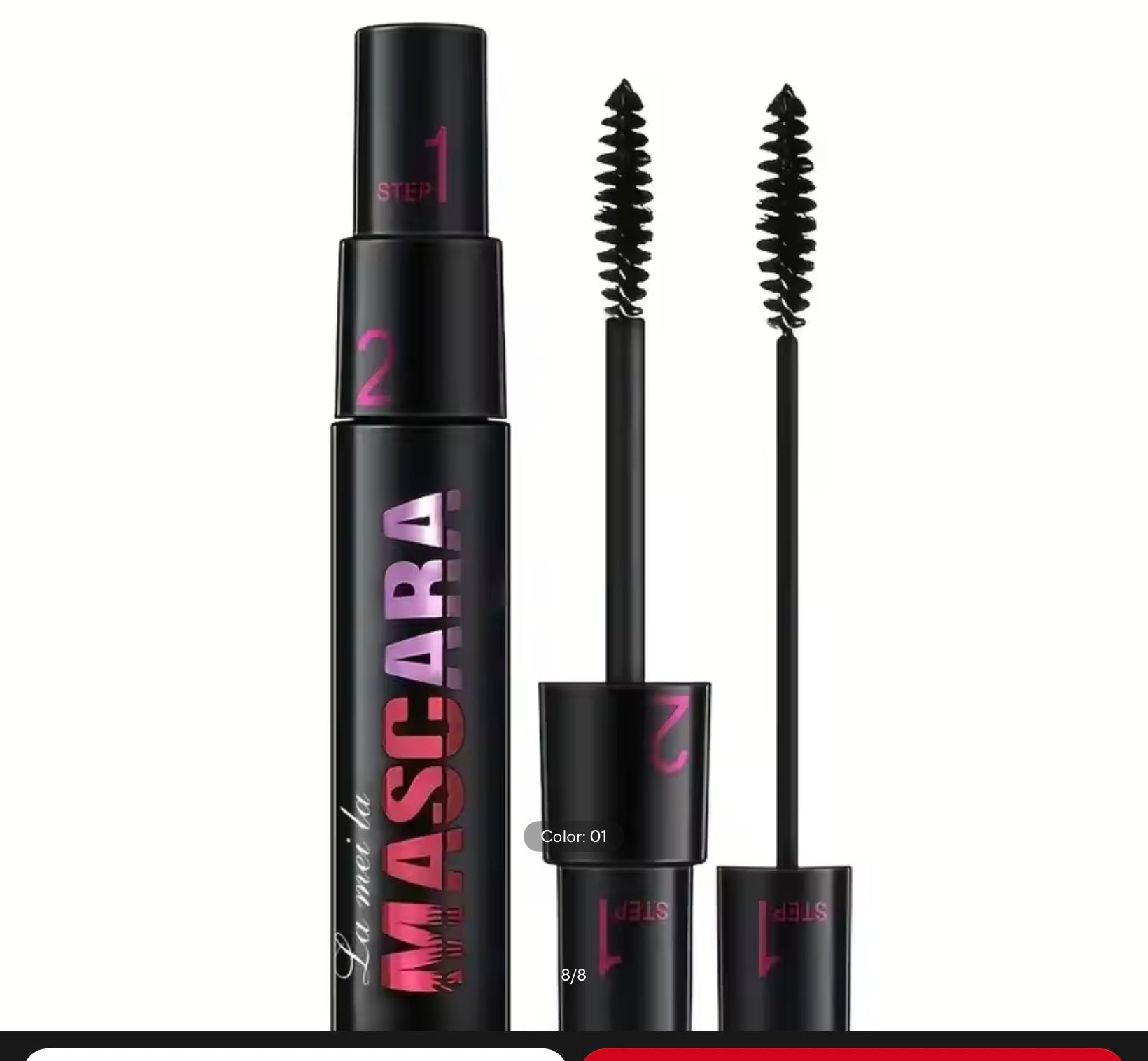 2-in-1 Curl & Volume Mascara – Waterproof & Long-Lasting
