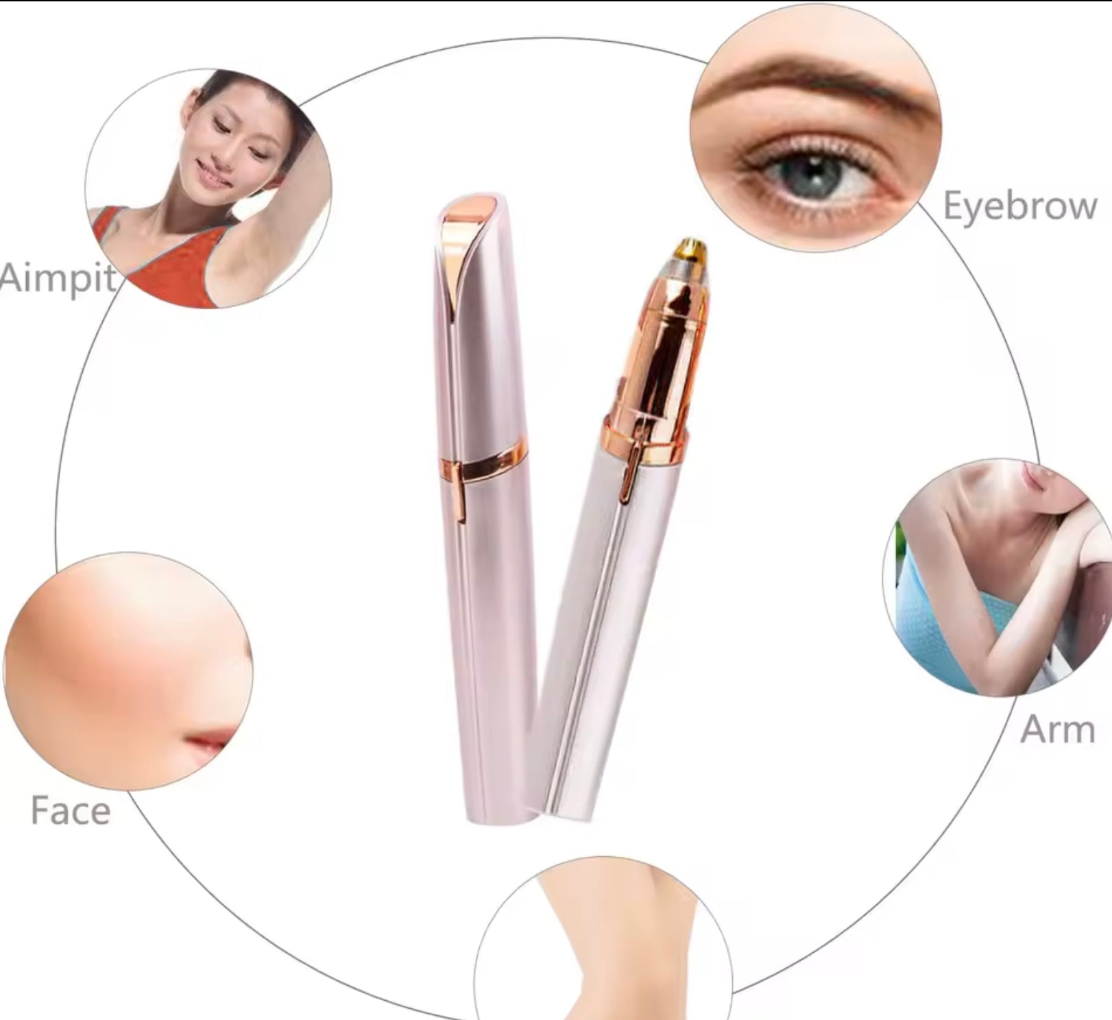 Portable Electric Eyebrow Trimmer Pen – Painless Precision Hair Remover