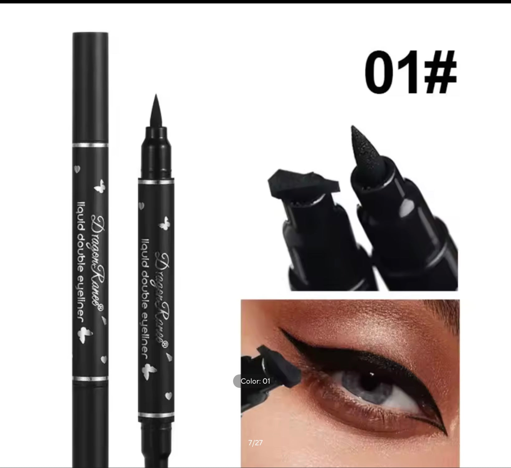 Dual-Ended Winged Eyeliner Stamp – Waterproof & Quick-Dry