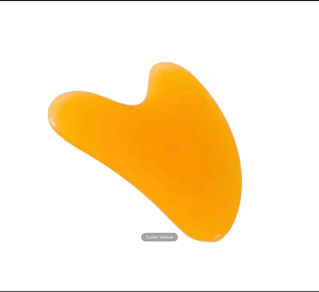 Heart-Shaped Gua Sha Facial Massage Tool – Beeswax Scraper