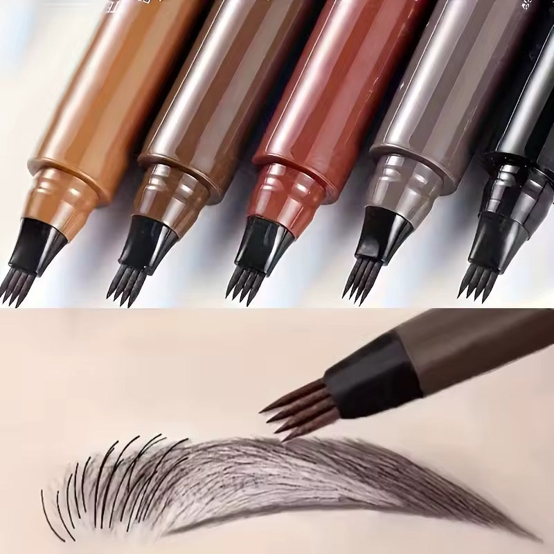 4-Tip Microblading Eyebrow Pen – Waterproof & Long-Lasting