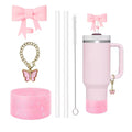6-Piece Stanley Cup Accessories Set (30oz / 40oz) – Glitter & Charm Kit
